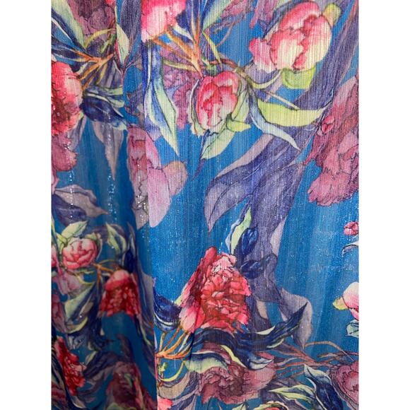 Aratta Silent Journey Floral Stripe Shirt Dress size Medium - Picture 3 of 13